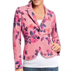 CAbi Style 804 Pink/Purple Watercolor Florals Jacket, Size 8